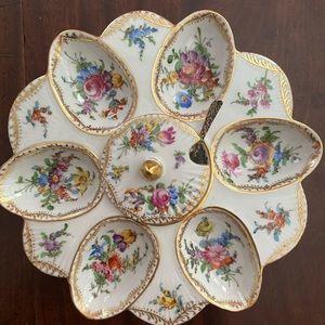 Dresden, Germany: hand painted oyster plate